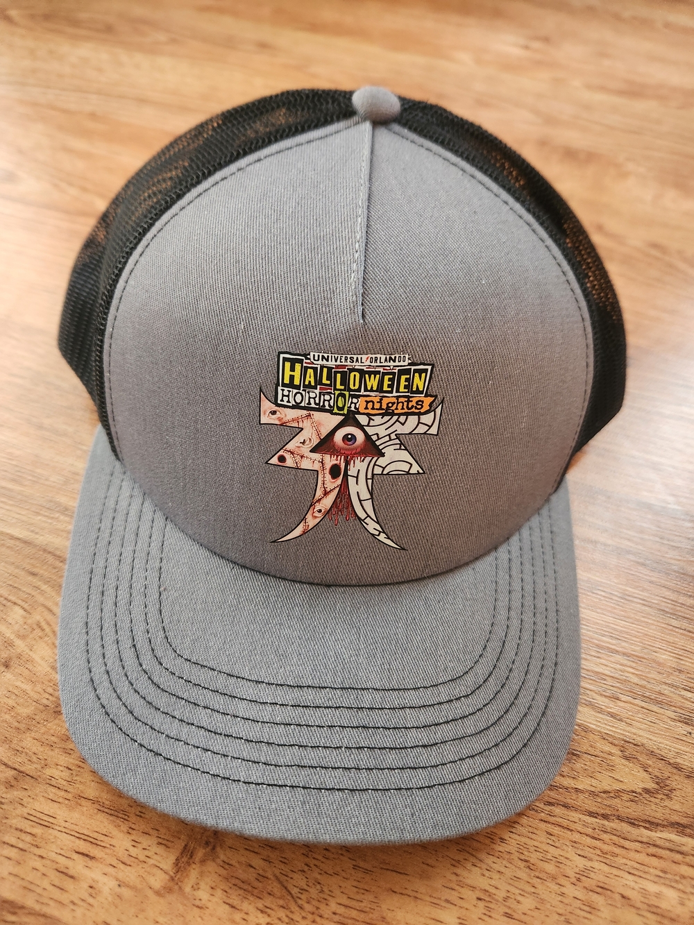 Universal Orlando Halloween Horror Nights Gray Trucker Hat